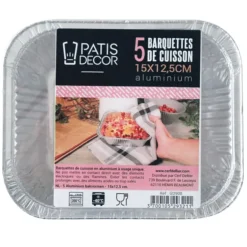 Cerf Dellier 5 Barquettes de cuisson alu rectangulaires Sale
