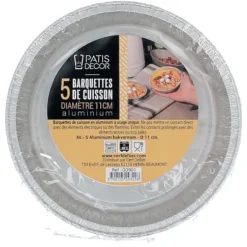 Cerf Dellier 5 Barquettes de cuisson alu 11 cm Sale