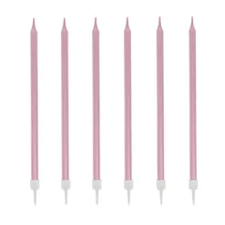 Cerf Dellier 12 bougies roses hautes 13 cm Online