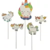 Cerf Dellier 5 cake toppers licornes assorties Discount