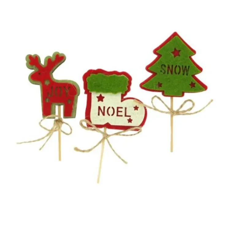 Cerf Dellier 3 décors de Noël assortis en bois thème 2 Hot