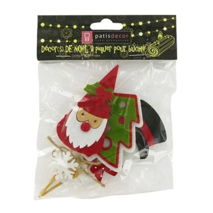 Cerf Dellier 3 décors de Noël assortis en feutrine thème 1 Sale