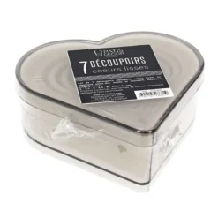 Cerf Dellier 7 Découpoirs cœurs lisses assortis Discount