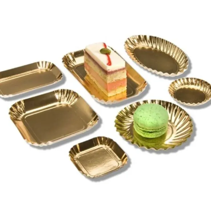 Cerf Dellier 100 mini assiettes rectangle or 40 x 80 mm Outlet