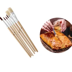 Cerf Dellier 6 pinceaux de décoration manche en bois Outlet