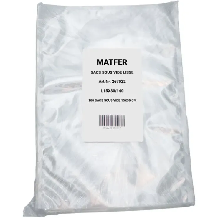 Cerf Dellier 100 sacs sous-vide lisse 90 microns 25 x 35 cm Discount