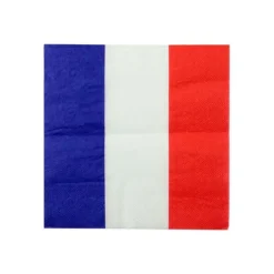 Cerf Dellier 50 Serviettes de table bleu blanc rouge Clearance