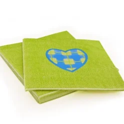 Cerf Dellier 20 Serviettes en papier anis coeur bleu Patisdecor