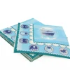 Cerf Dellier 20 Serviettes en papier baptème bleu Patisdecor New