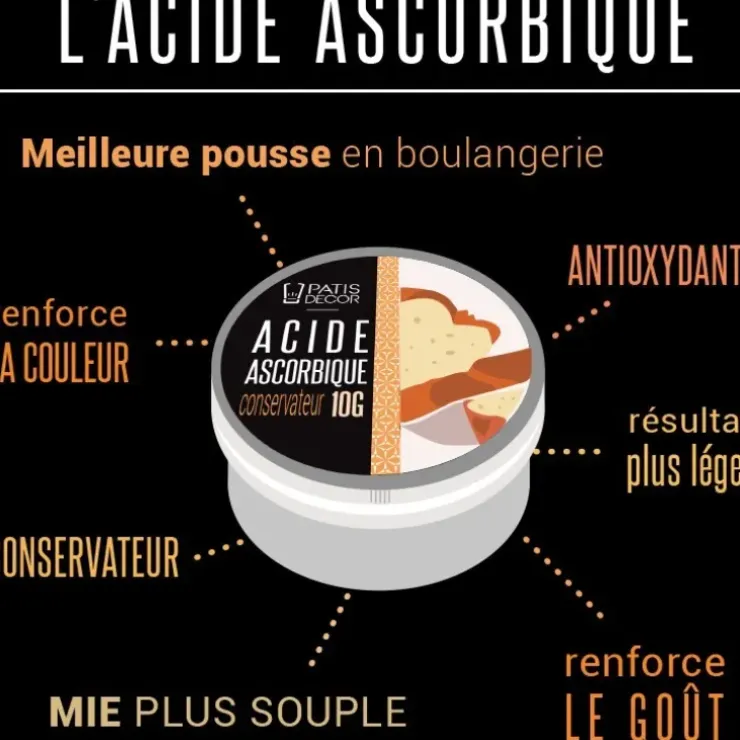 Cerf Dellier Acide Ascorbique 10 g New
