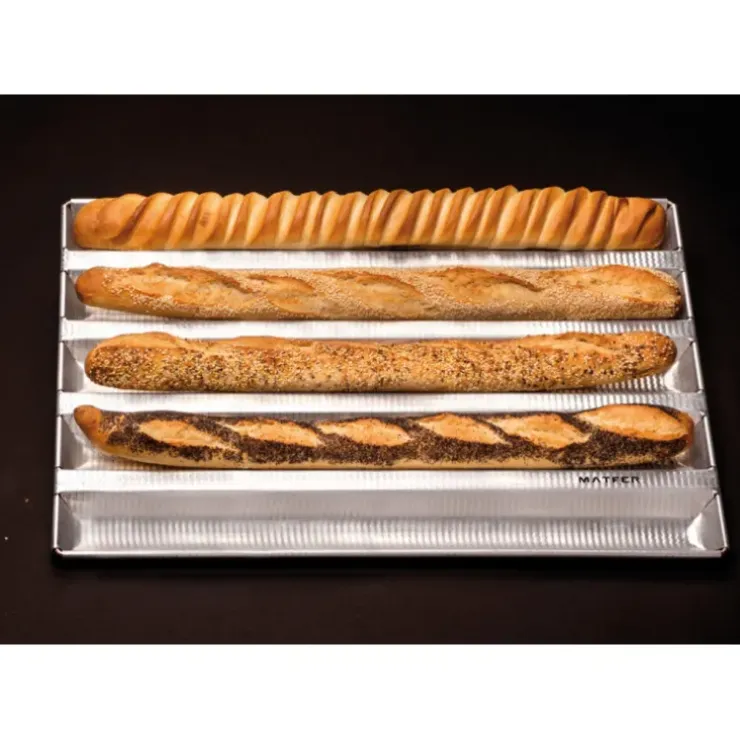 Cerf Dellier Alu-Gaufer plaques à pain 790 x 580 5 baguettes Best