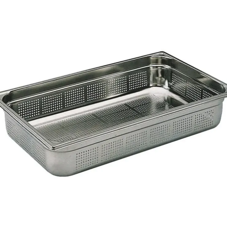 Cerf Dellier Bac gastronorme perforé inox - sans anse - GN 1/1 profondeur 10 cm Clearance
