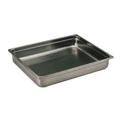 Cerf Dellier Bac gastronorme plein inox - sans anse - GN 2/1 profondeur 10 cm Sale