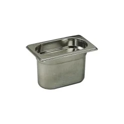 Cerf Dellier Bac gastronorme plein inox - sans anse - GN 1/9 profondeur 6,5 cm Best