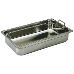 Cerf Dellier Bac gastronorme plein inox - avec anses escamotables - GN 1/1 profondeur 20 cm Discount