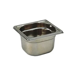 Cerf Dellier Bac gastronorme plein inox - sans anse - GN 1/6 profondeur 6,5 cm New