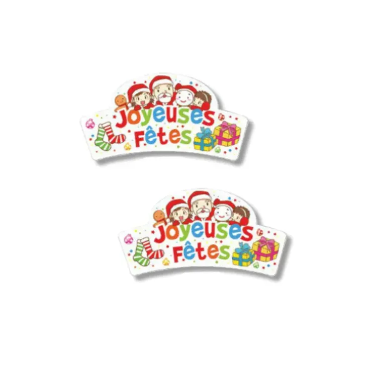 Cerf Dellier Banderoles azyme Joyeuses Fêtes (x24) Outlet