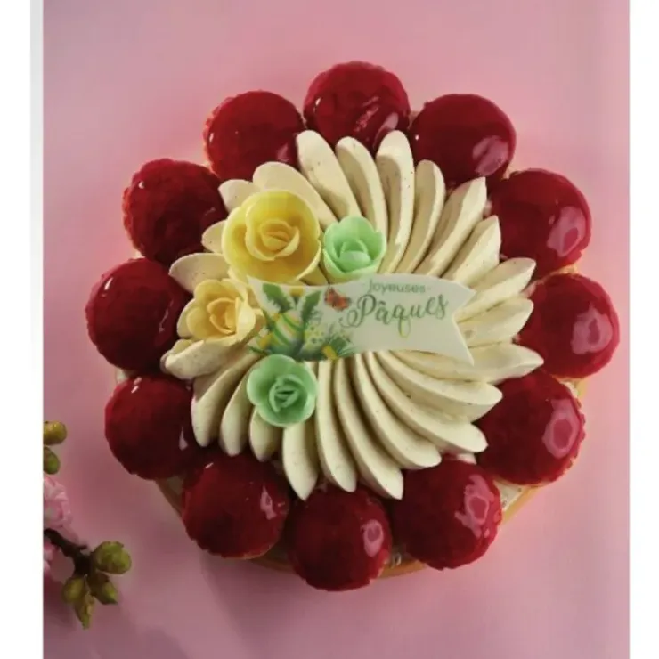 Cerf Dellier Banderoles azyme vertes Joyeuses Pâques (x24) Online