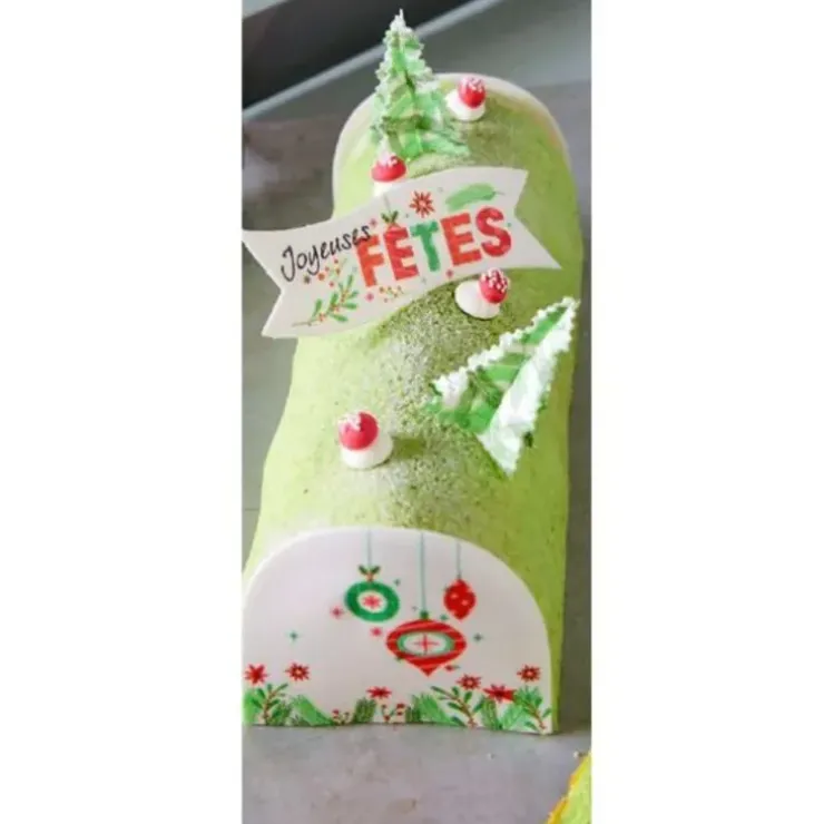 Cerf Dellier Banderoles blanches Joyeuses Fêtes azyme (x24) Clearance