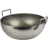 Cerf Dellier Bassine à friture en tôle d'acier noire sans panier 40 cm New