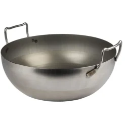 Cerf Dellier Bassine à friture en tôle d'acier noire sans panier 32 cm Best