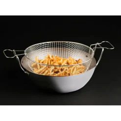 Cerf Dellier Bassine à friture en tôle d'acier noire avec panier 32 cm Discount