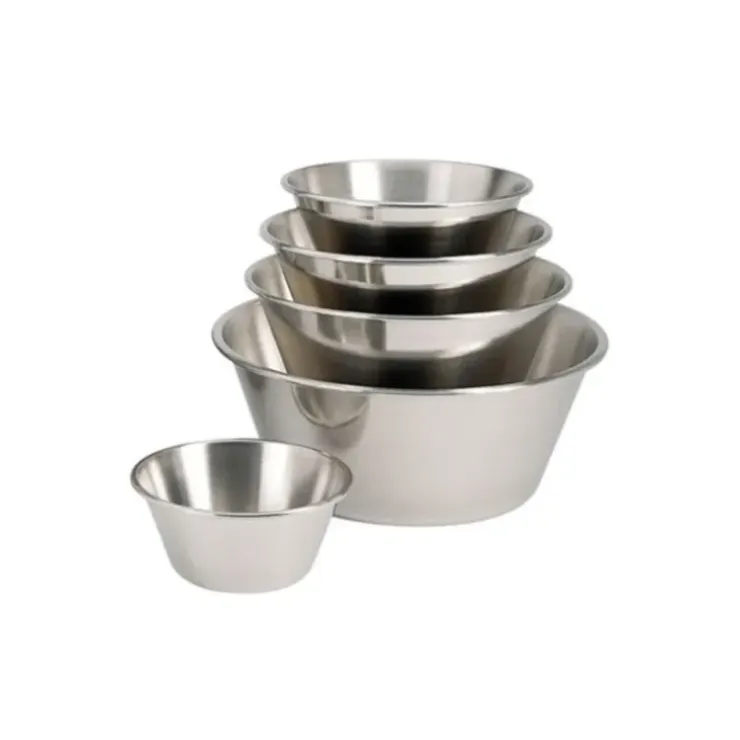 Cerf Dellier Bassine conique inox, bord roulé ouvert - Ø 32 cm Outlet