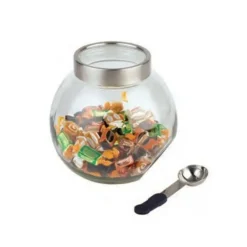 Cerf Dellier Bocal à bonbon verre avec cuillère Sale
