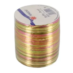 Cerf Dellier Bolduc Raphia Pearl anis / fuchsia / or 50 m Hot