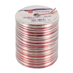 Cerf Dellier Bolduc Raphia Pearl rouge / argent 50 m
