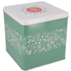 Cerf Dellier Boîte à biscuits de Noël Houx en métal 14,5 cm Outlet