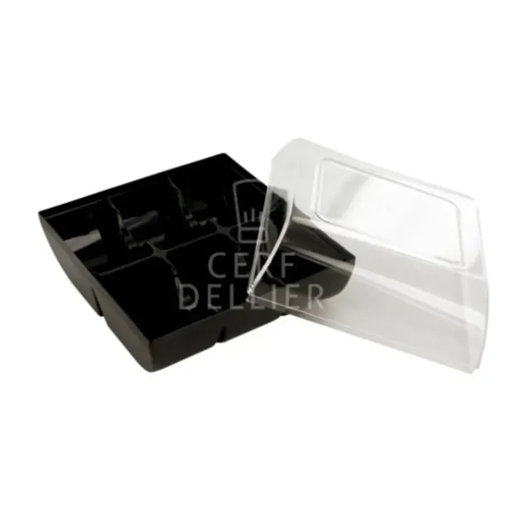 Cerf Dellier Boîte 6 macarons noire Hot