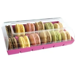 Cerf Dellier Boîte 12 macarons rose fuchsia Hot