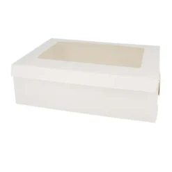 Cerf Dellier Boîte cupcakes blanche rectangulaire 24 x 16 x 7,5 cm Hot