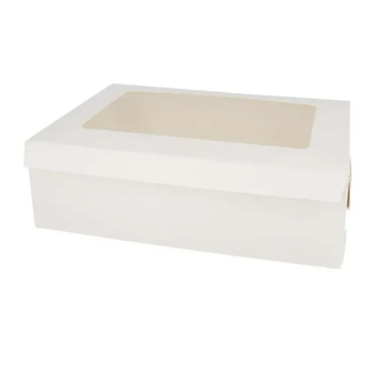 Cerf Dellier Boîte cupcakes blanche rectangulaire 24 x 16 x 7,5 cm Hot