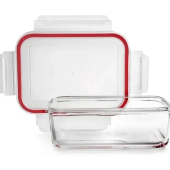 Cerf Dellier Boîte de conservation rectangulaire en verre avec couvercle Discount