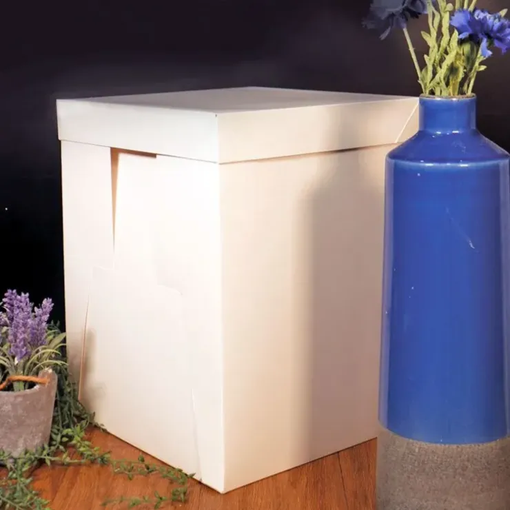 Cerf Dellier Boîte pâtissière blanche spéciale gâteau haut 40 cm Sale