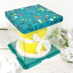 Cerf Dellier Boîte pâtissière vitrine Papillons 21 x 21 x 22 cm Discount