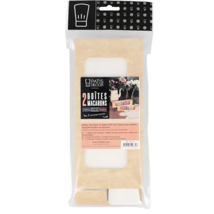 Cerf Dellier Boîtes 8 macarons kraft (x2) Hot