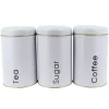Cerf Dellier Boîtes métalliques blanches - Lot de  3 Best