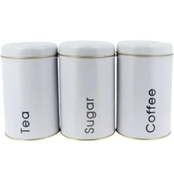 Cerf Dellier Boîtes métalliques blanches - Lot de  3 Best