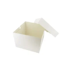 Cerf Dellier Boîtes pâtissières blanches 20x20 cm Hauteur 20 cm (x 10) Best