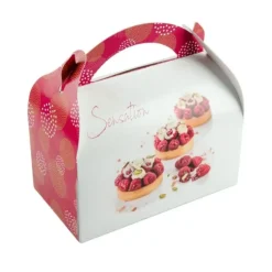 Cerf Dellier Boîtes pâtissières carrées à poignée Pauline 10 x 10 cm Hauteur 5,5 cm (x 50) Outlet