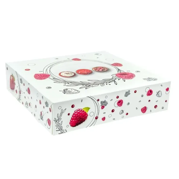 Cerf Dellier Boîtes pâtissières Morgane 20 x 20 cm - Hauteur 8 cm (x 50) Outlet