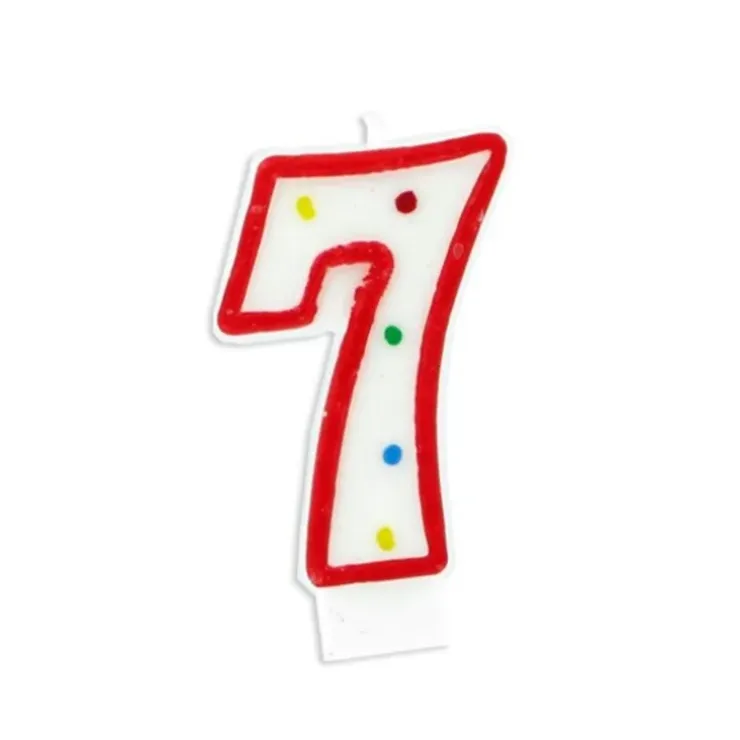 Cerf Dellier Bougie anniversaire chiffre Fiesta 7 Discount