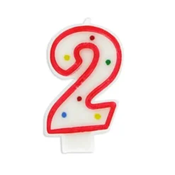 Cerf Dellier Bougie anniversaire chiffre Fiesta 2 New
