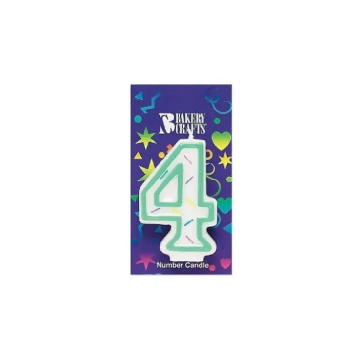 Cerf Dellier Bougie Anniversaire, chiffre 4 Hot