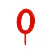 Cerf Dellier Bougie anniversaire chiffre 0 rouge Sale
