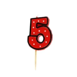 Cerf Dellier Bougie anniversaire chiffre Fête 5