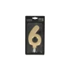 Cerf Dellier Bougie anniversaire dorée XXL chiffre 6 Clearance
